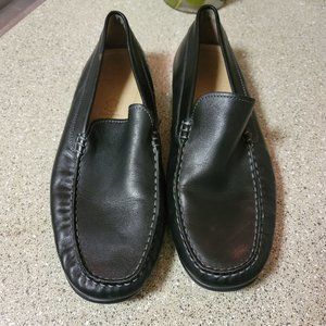 Men's Ecco Genuine Leather Black Loafers Size 44/10-10.5